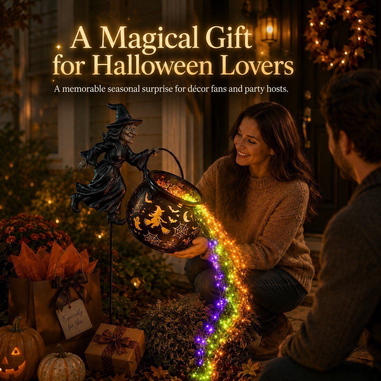 🎁Today 49% OFF🎁Halloween Witch Cauldron Garden Light